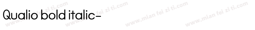 Qualio bold italic字体转换
